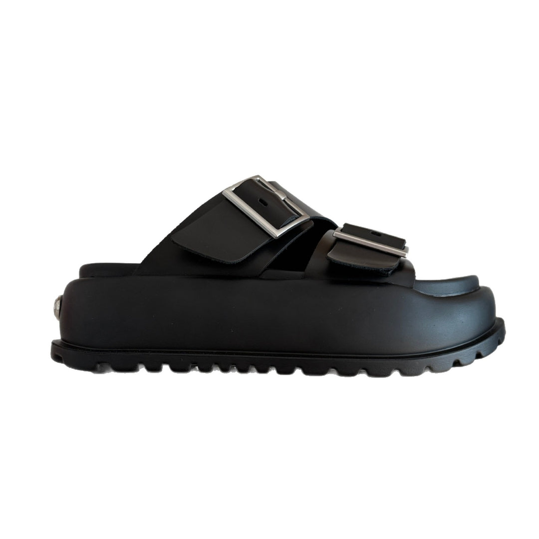 Damen Komfortable Sandalen mit elegantem Riemen und modischen Schnallen EB