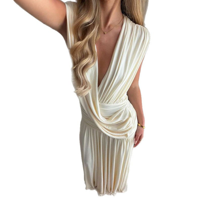 Damen Plissiertes Abendkleid EB