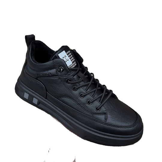 Damen modische Leder Sneakers mit rutschfester Sohle EB