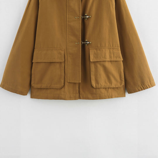 Damen utility Jacke mit dekorativen Knopfdetails EB