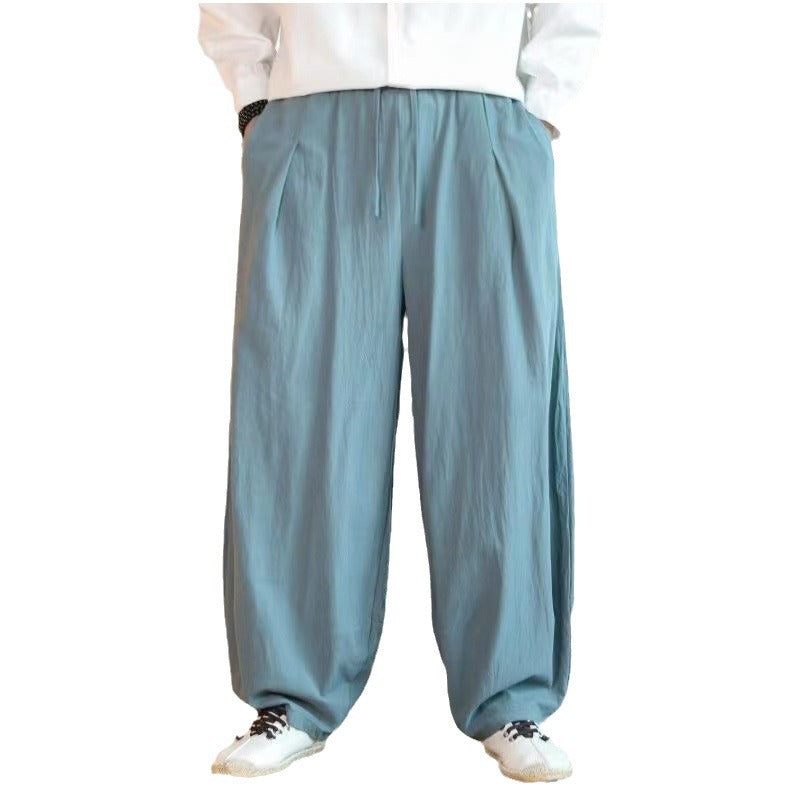 Unisex nan moderner Oversize Harem-Jogger mit tiefem Schritt, Tunnelzug und seitlichen Eingrifftaschen EB