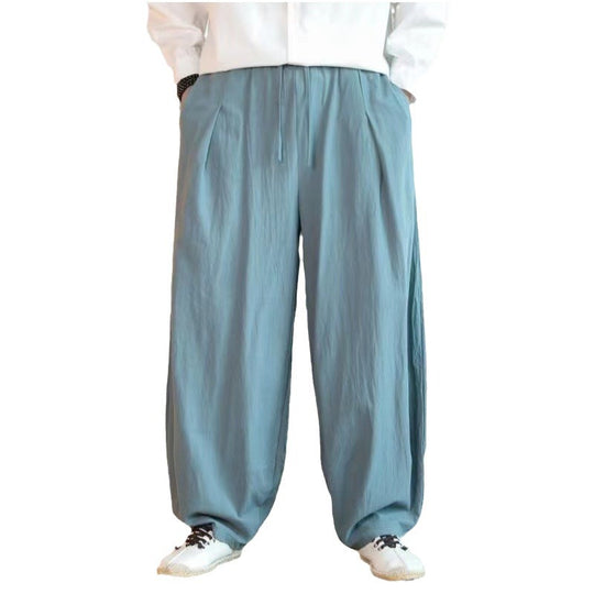 Unisex nan moderner Oversize Harem-Jogger mit tiefem Schritt, Tunnelzug und seitlichen Eingrifftaschen EB