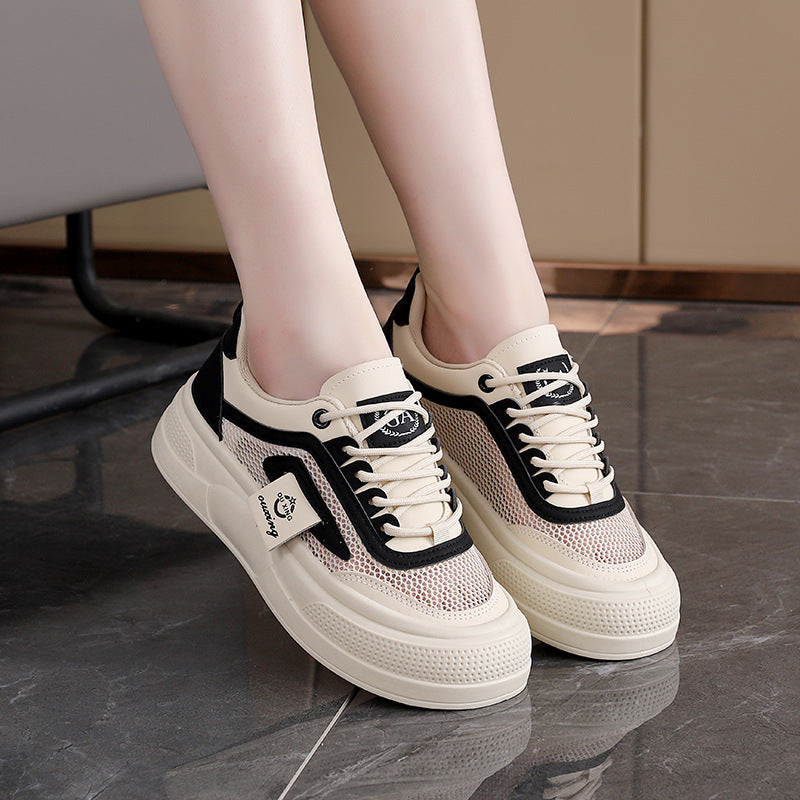 Damen trendige Sneakers mit atmungsaktivem Obermaterial und bequemer Sohle EB