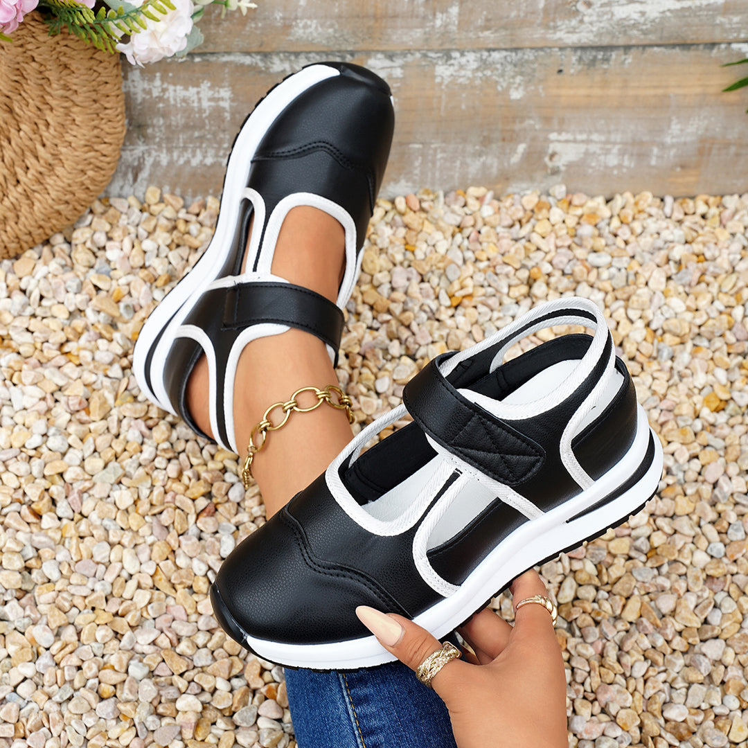 Damen Sportliche Sneaker mit verstellbaren Riemen und dämpfender Sohle EB