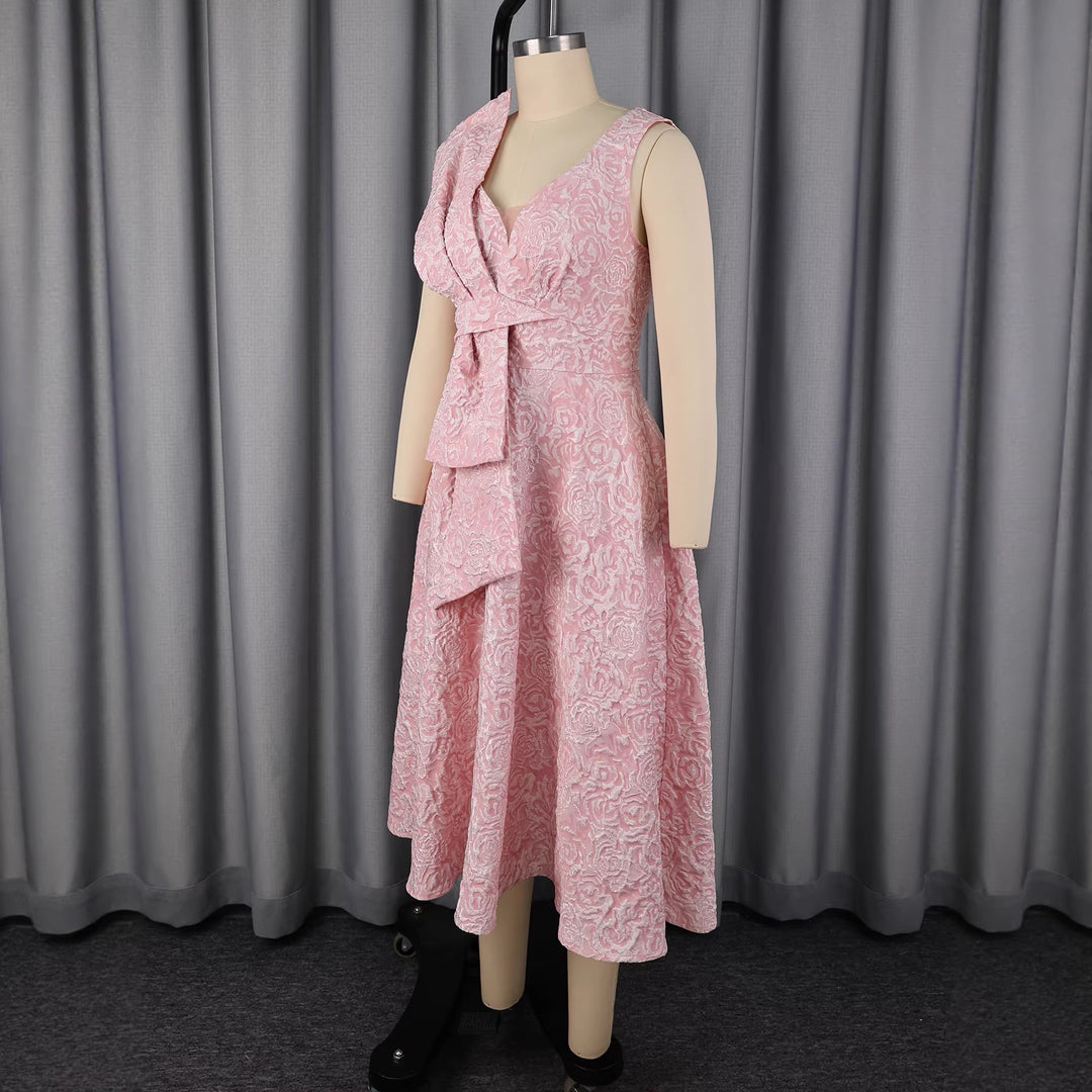 Damen Hochwertiges Abendkleid mit romantischen Blumenapplikationen EB