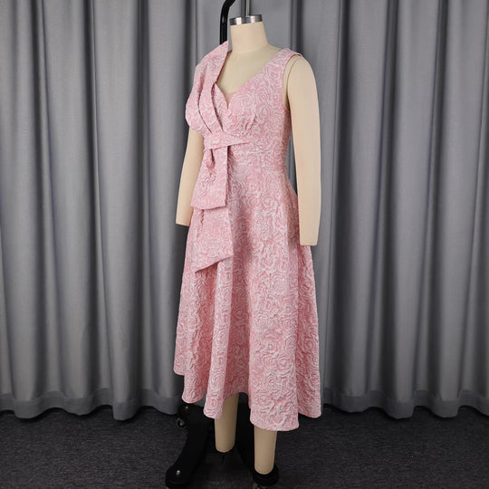 Damen Hochwertiges Abendkleid mit romantischen Blumenapplikationen EB