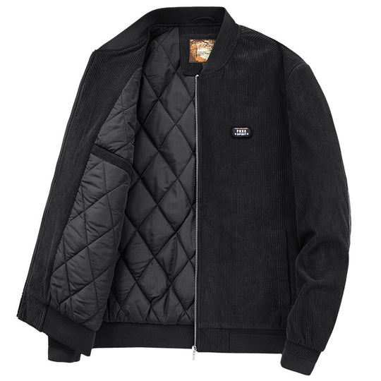Herren Cord-Blouson mit gesteppter Thermo-Fütterung und Rippbündchen EB