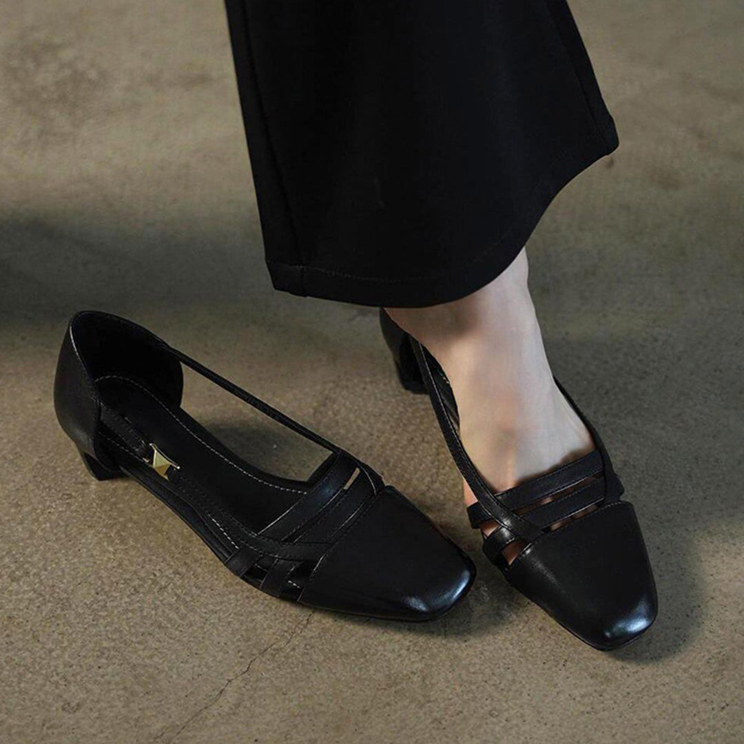 Damen Slingback-Pumps mit modischem Riemendesign und komfortablem Absatz EB