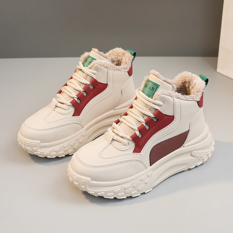 Damen Hohe Sneakers mit kuscheligem Innenfutter und robustem Sohlenprofil EB