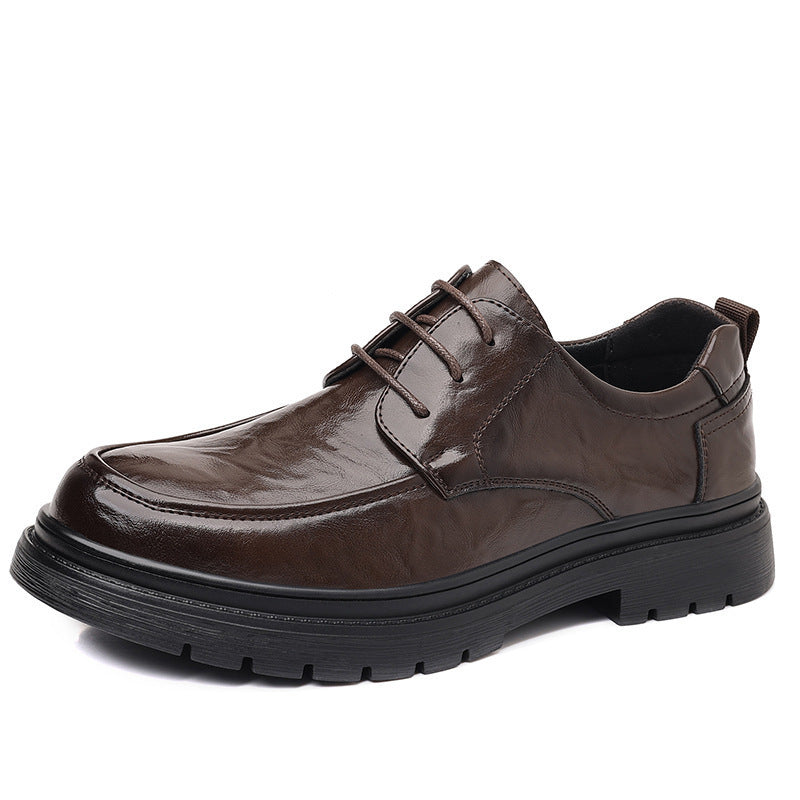 Herren Elegante Schnürschuhe mit edlem Glanz und rutschfester Sohle EB