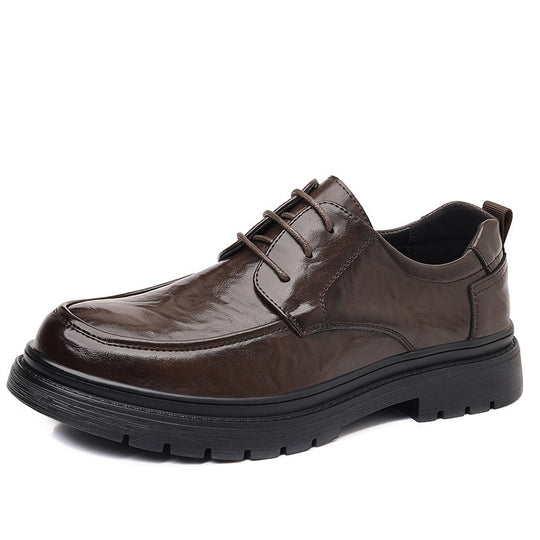 Herren Elegante Schnürschuhe mit edlem Glanz und rutschfester Sohle EB