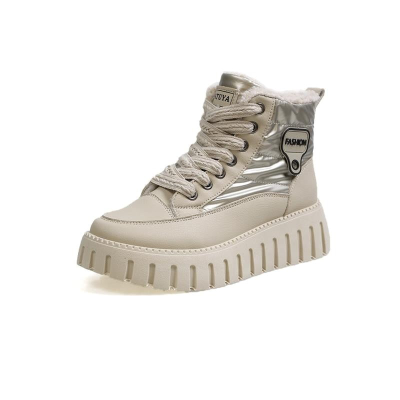 Damen High-Top Sneakers mit weichem Fleece-Futter und rutschfester Sohle EB