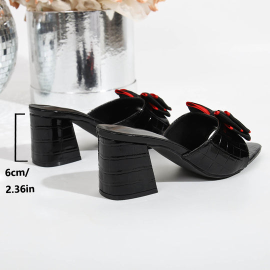Damen Elegante Slingback-Sandalen mit verspieltem Schleifen-Detail EB