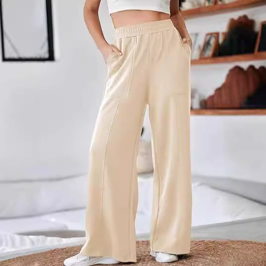 Damen Bequeme und stilvolle Freizeit-Hosen mit elastischem Bund und praktischen Taschen EB