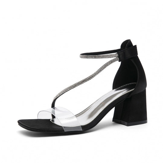 Damen Sandalen mit eleganter Glitzerverzierung EB