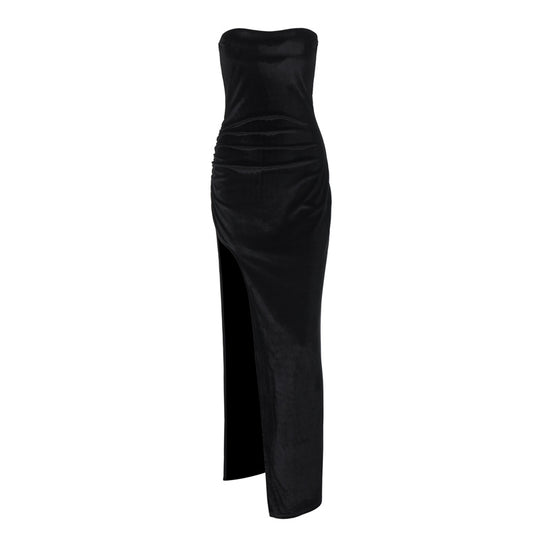 Damen Strapless Abendkleid mit eleganter Drapierung EB