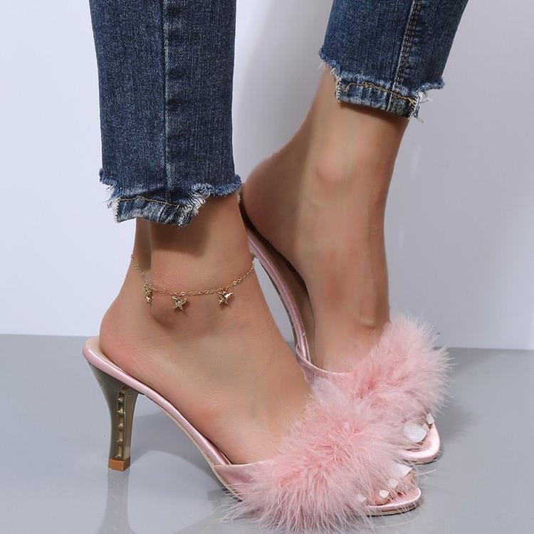 Damen Flausche Pumps mit elegantem Absatz EB