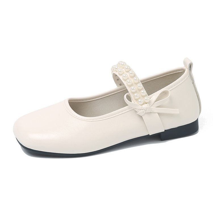 Damen Ballerinas mit dekorativem Perlenriemen und Schleifenakzent EB