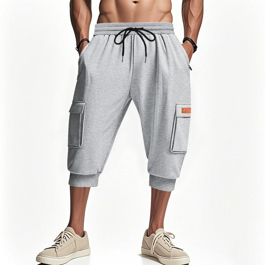 Herren modische Cargo-Shorts mit praktischen Seitentaschen und elastischem Bund EB