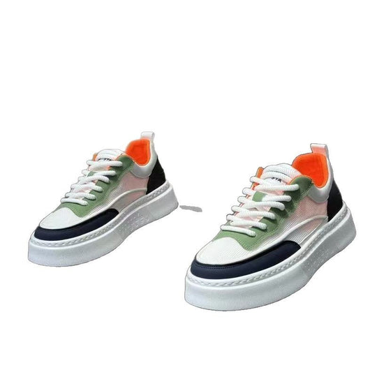 Damen Modische Sneakers im Urban Style mit dicker Laufsohle und atmungsaktivem Obermaterial EB