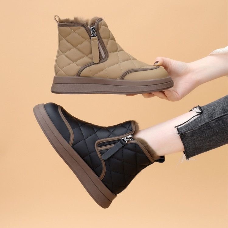 Damen gefütterte Winterboots mit strapazierfähigem Reißverschluss und warmem Innenfutter EB