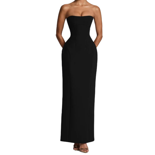 Damen Elegantes Cocktailkleid mit schulterfreiem Schnitt EB