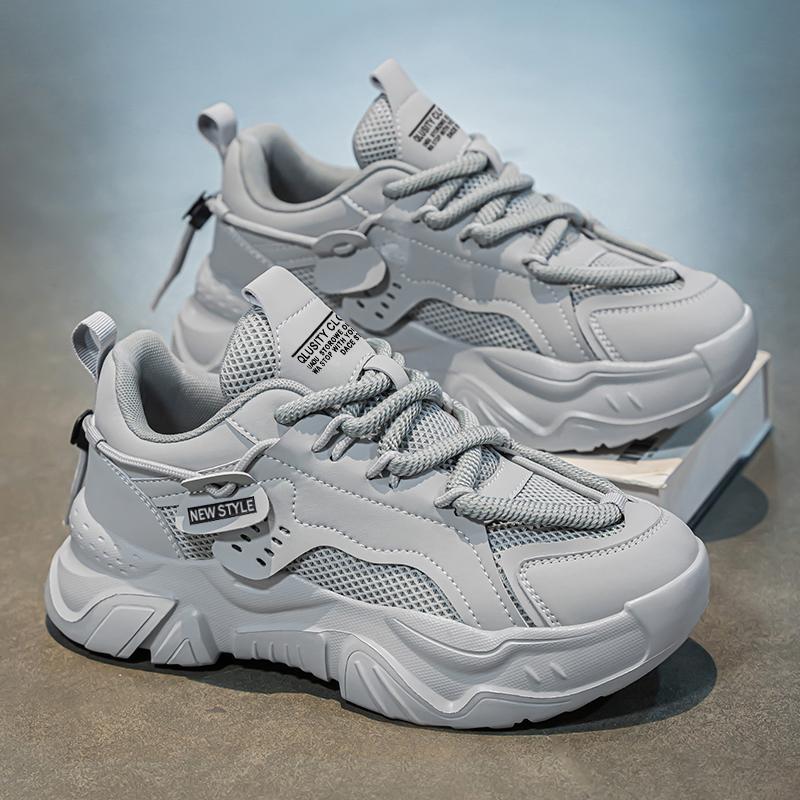 Damen trendige Athletic Sneakers mit stoßdämpfender Sohle und atmungsaktivem Obermaterial EB
