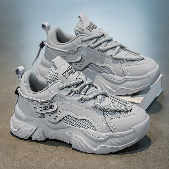 Damen trendige Athletic Sneakers mit stoßdämpfender Sohle und atmungsaktivem Obermaterial EB