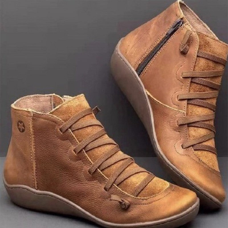 Damen High-Top Sneaker mit modischem Schnür- und Reißverschlussdesign EB