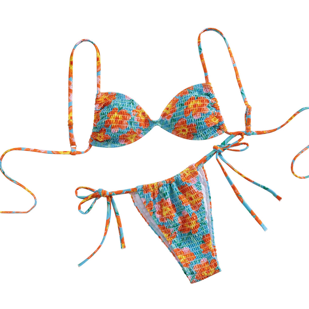 Damen Triangel-Bikini im lässigen Shabby-Chic-Stil EB