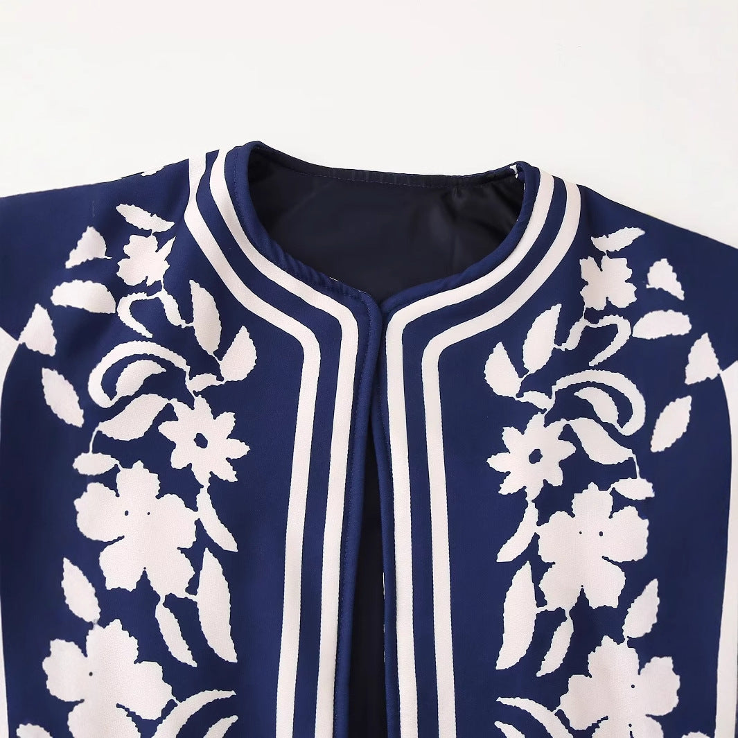 Damen Embellished Kimono-Jacke mit floralem Design und elegantem Abschluss EB