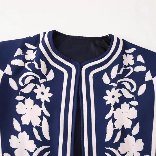 Damen Embellished Kimono-Jacke mit floralem Design und elegantem Abschluss EB