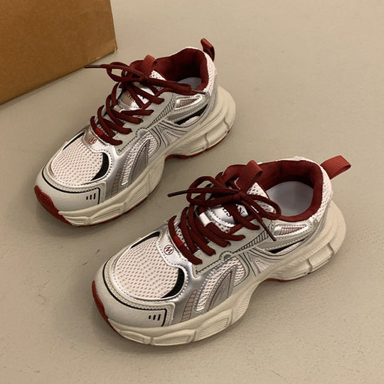 Damen Sportliche Lauf-Sneaker mit atmungsaktiver Mesh-Oberfläche und dämpfender Sohle EB