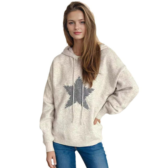 Damen lässiger Hoodie mit grafischem Motiv EB