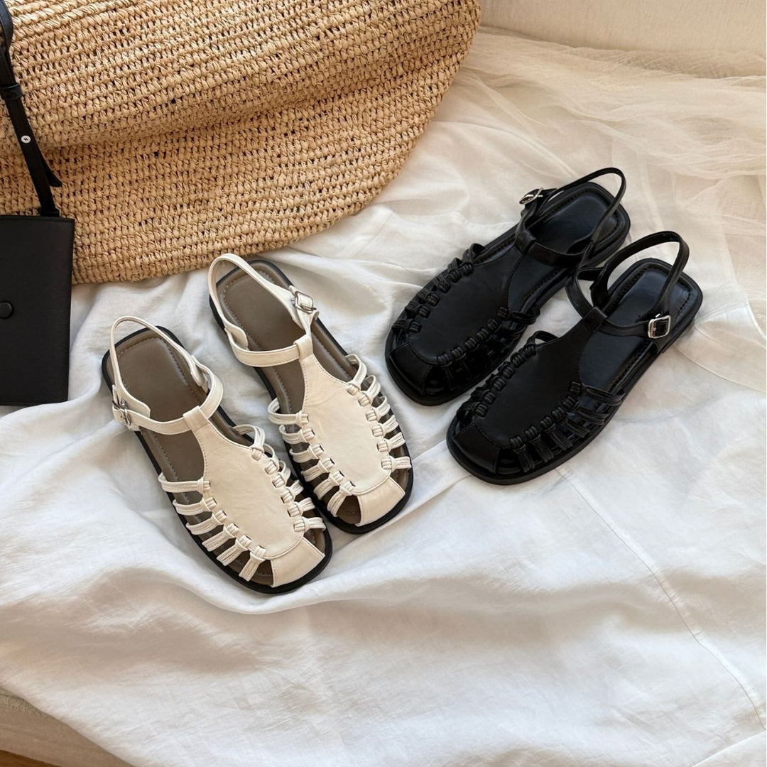 Damen Sandalen mit raffiniertem Riemendesign und komfortablem Fußbett EB
