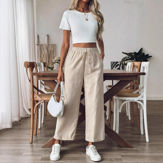 Damen weite Strickhose EB