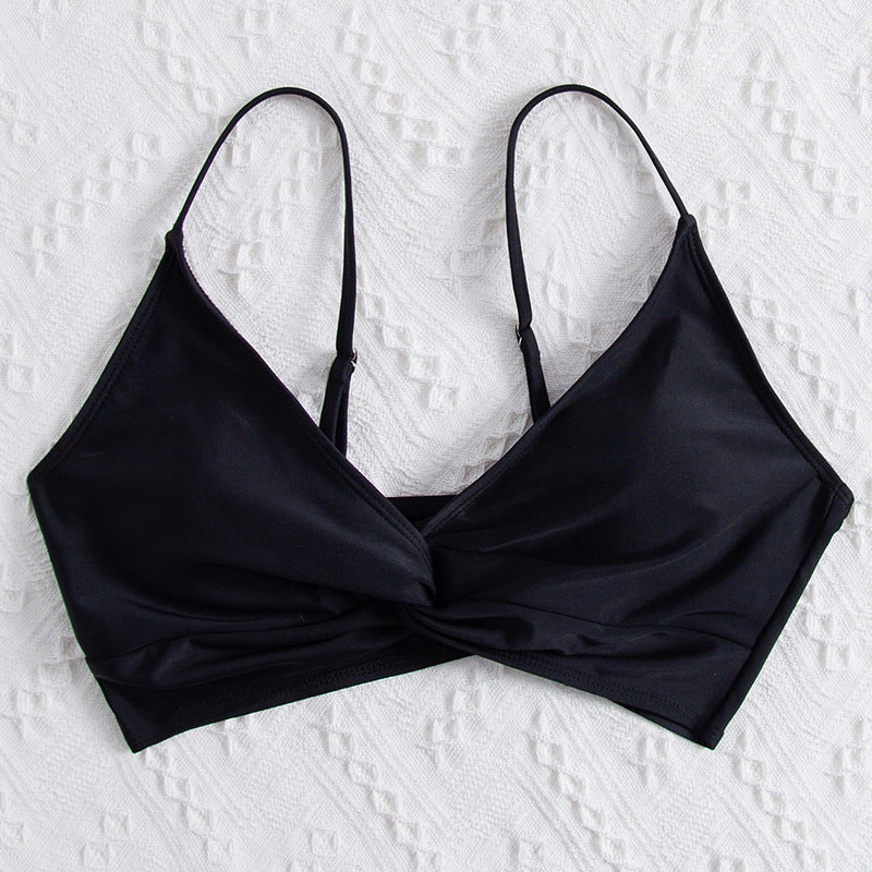 Damen Bikini-Oberteil mit Wickeldesign und verstellbaren Trägern EB