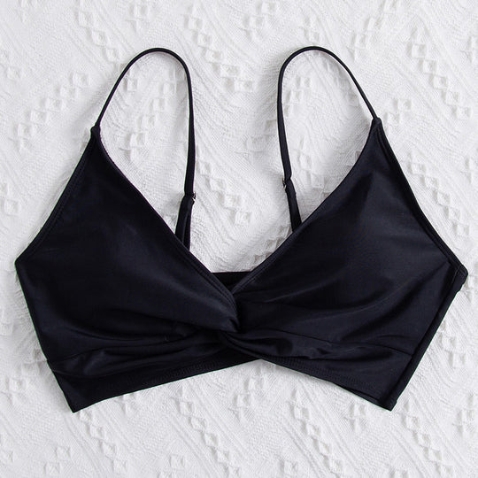 Damen Bikini-Oberteil mit Wickeldesign und verstellbaren Trägern EB