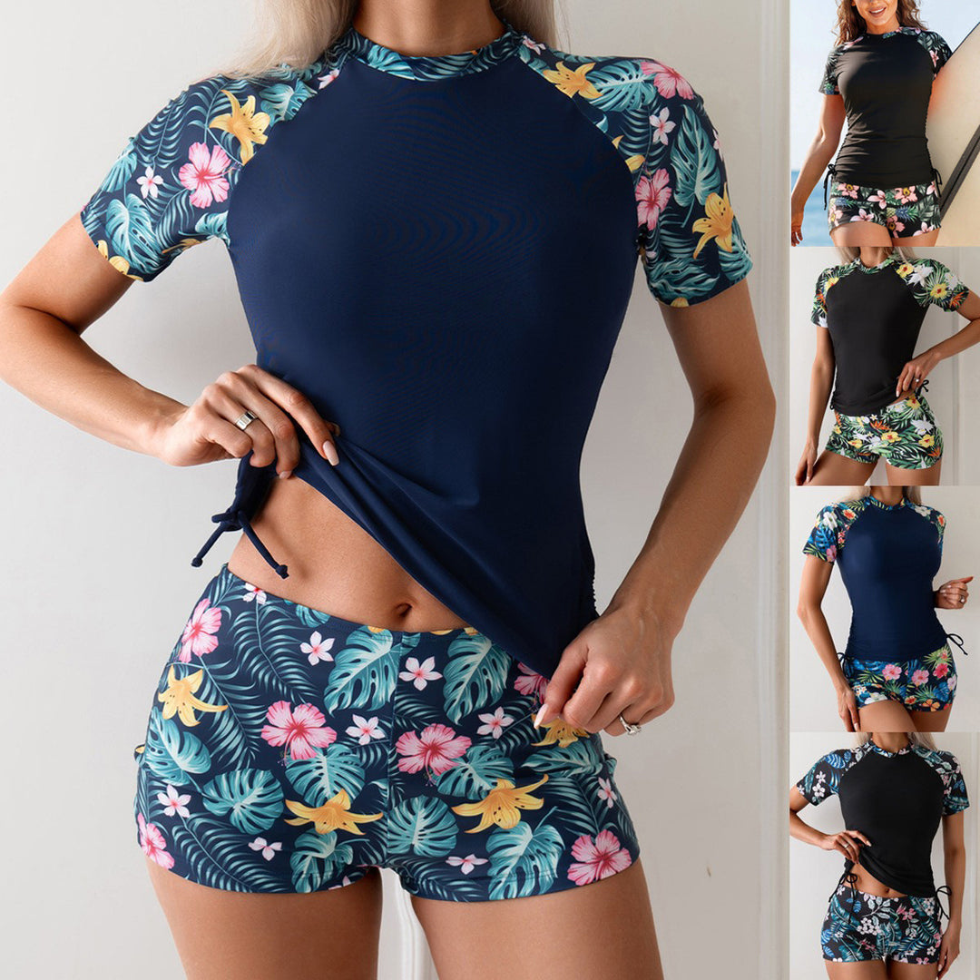 Damen Surf- und Sportanzug mit floralen Akzenten EB