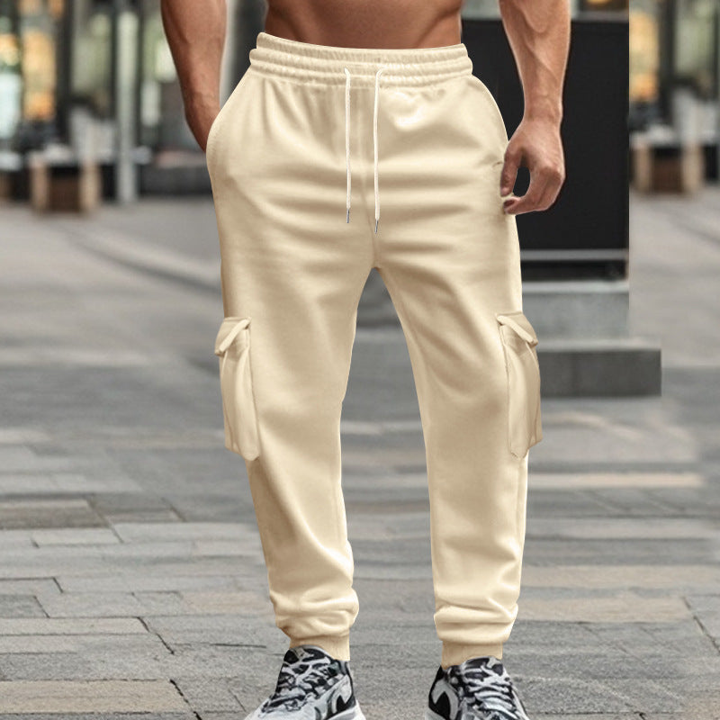 Herren nan Utility-Joggerhose mit seitlichen Klappentaschen, Kordelzugbund und konischer Passform EB