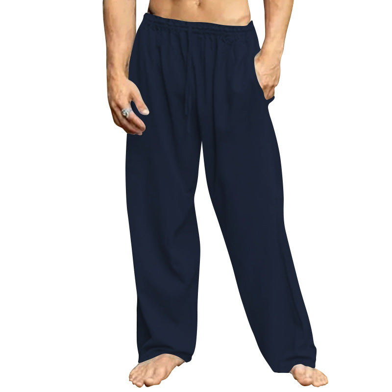 Herren bequeme Freizeit-Hose mit elastischem Bund und seitlichen Eingrifftaschen EB
