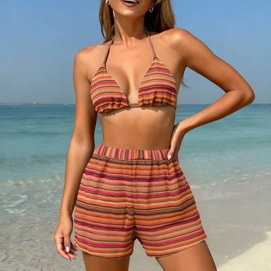 Damen Bikini-Set mit verspielten Schnürdetails EB