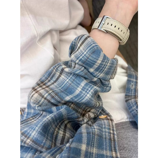 Damen lässige Karottenjeans mit weitem Bein und Oversized-Hemd EB