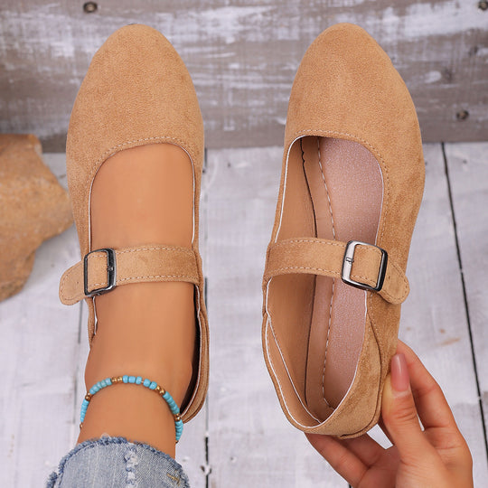 Damen Ballerinas mit verstellbarem Riemen und elegantem Design EB
