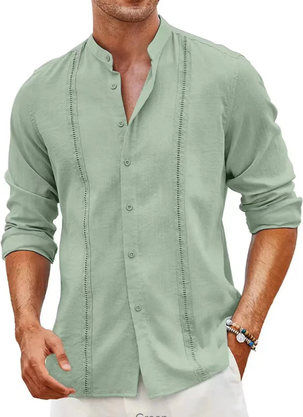 Herren lässige Leinenbluse EB