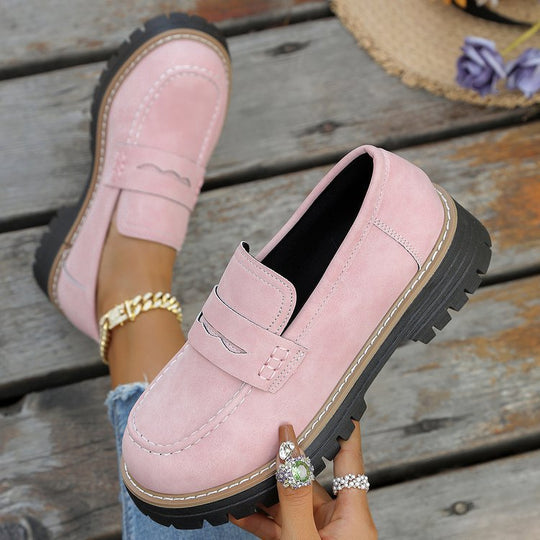 Damen Mokassins mit robustem Profilsohle und stylischem Design EB