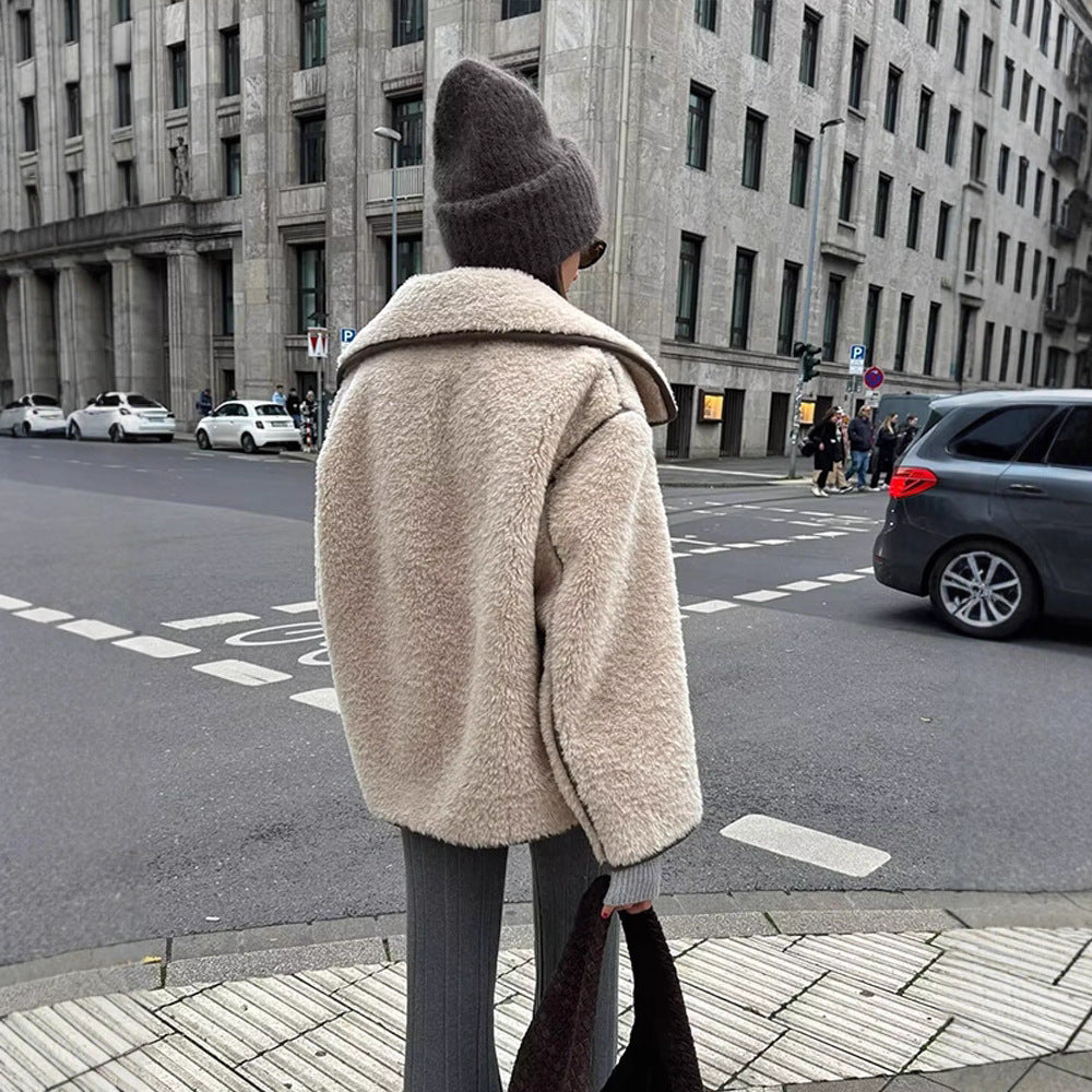 Damen oversized Teddyjacke EB