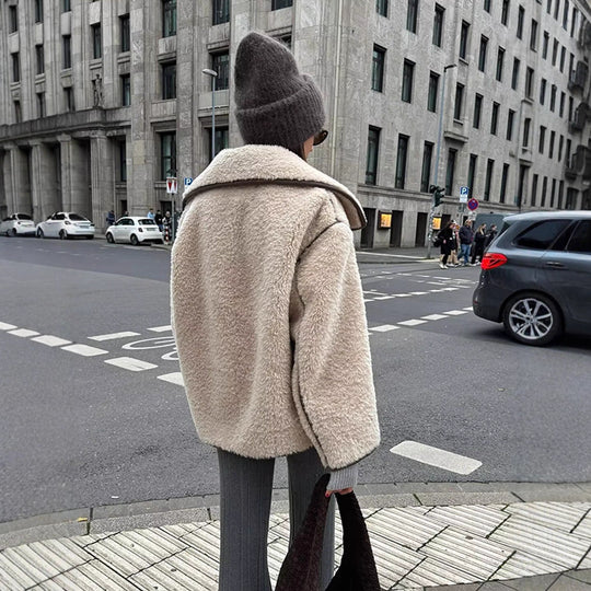 Damen oversized Teddyjacke EB