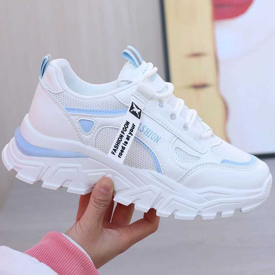 Damen Sportliche Chunky Sneakers mit Atmungsaktivem Obermaterial EB