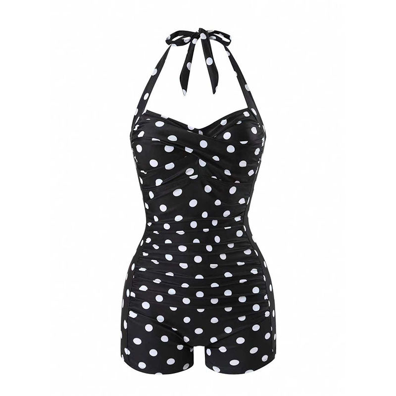 Damen Einteiler Badeanzug mit halterneck Design und moderner Passform EB